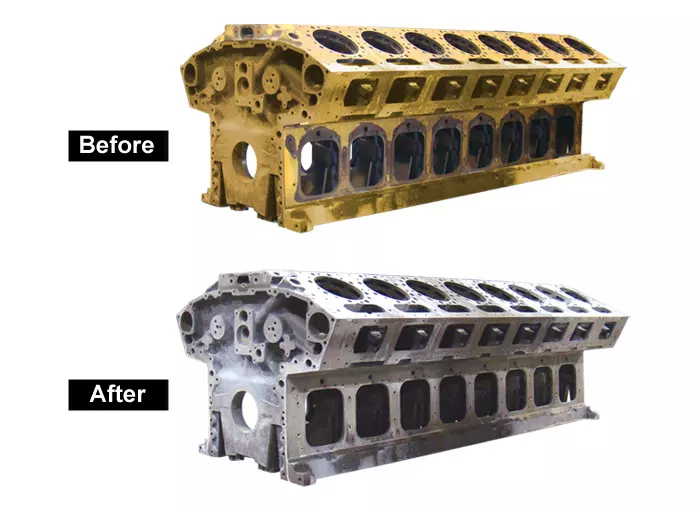 cleaning large engine blocks