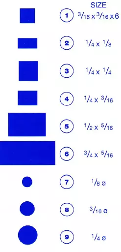 lapping stick dimensions